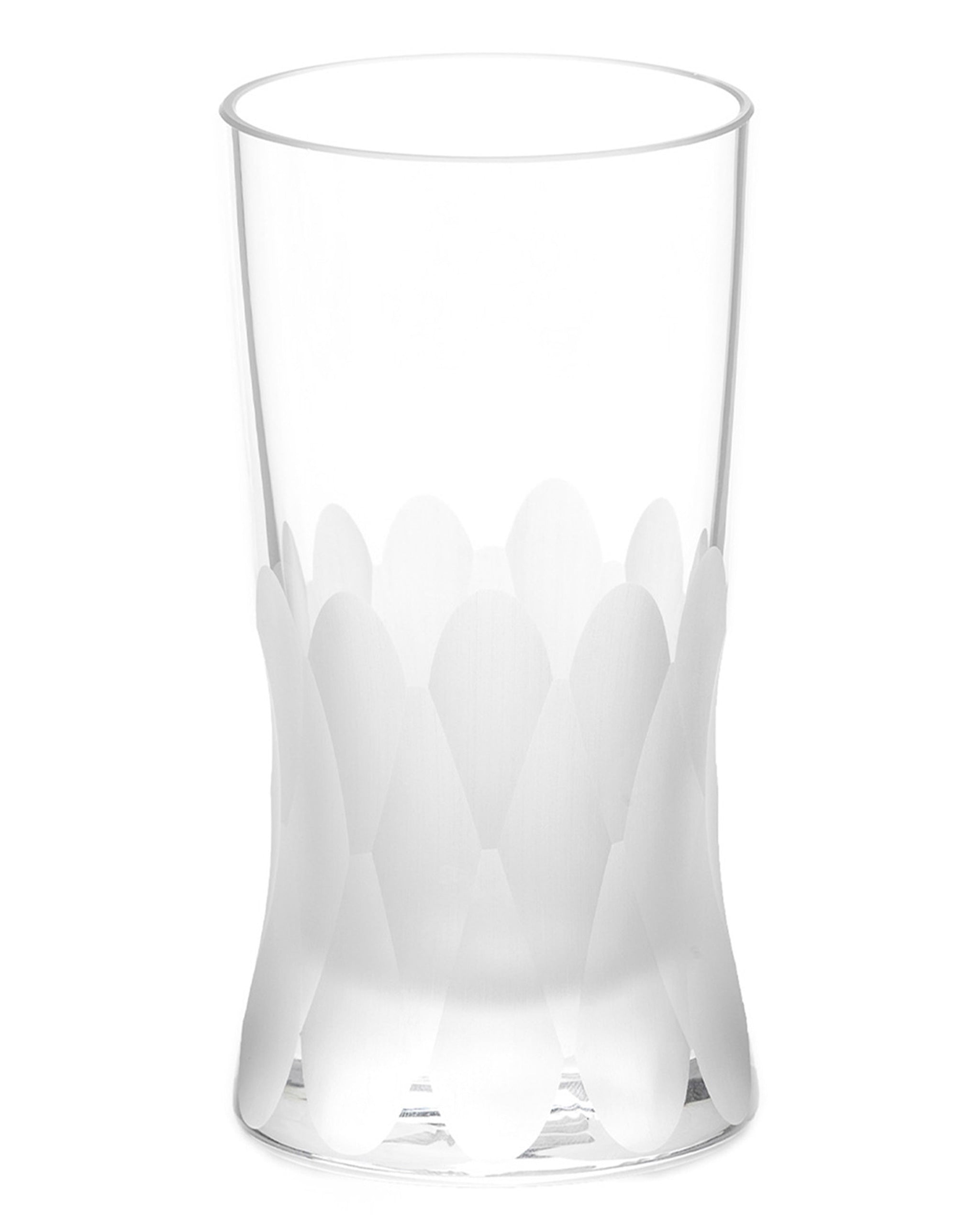 Unpolished Irish hand-blown crystal red wine glass, with interlocking cut patterns enhancing light and rich red wine colour